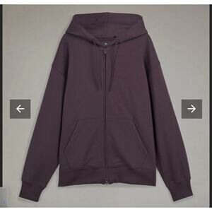 Y-3 Men’s French Terry Zip Hoodie Purple IP7701 Small Heavyweight